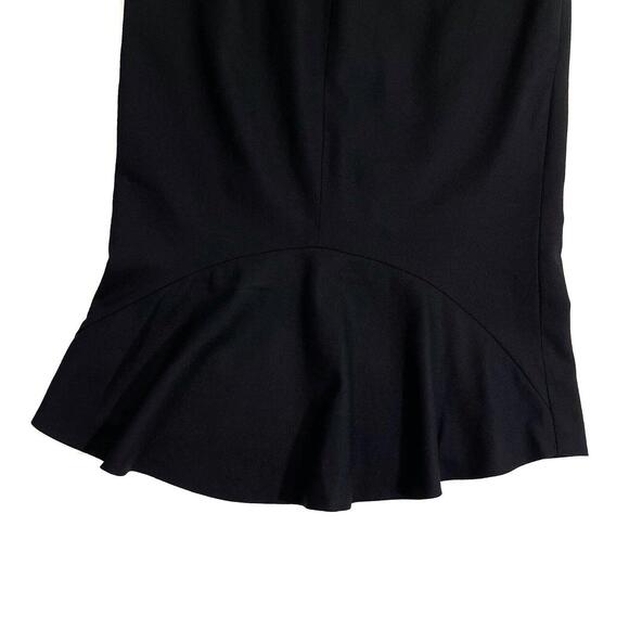 TOM FORD Size 38 Italy Solid Black Wool Blend Pleat Front Designer Pencil Skirt - Picture 10 of 11